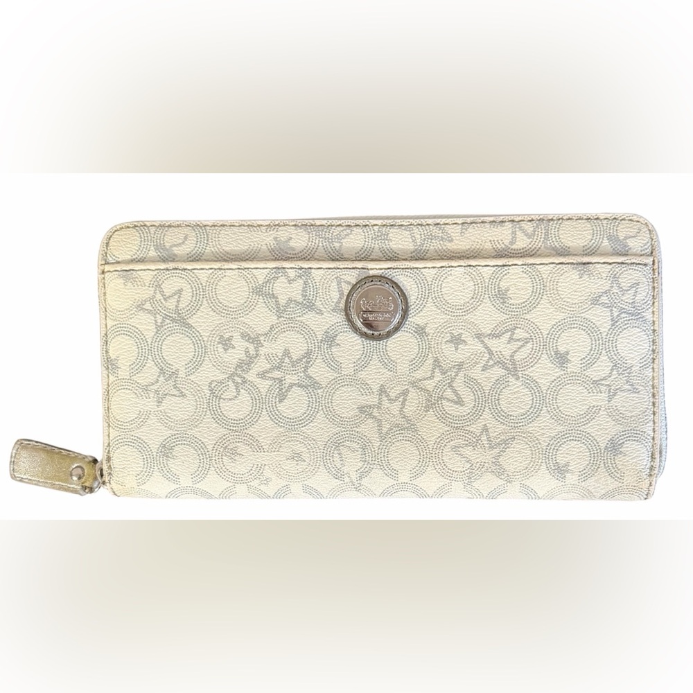 Coach Cream and Gray Women's Wallet-Y2K - Picture 2 of 11